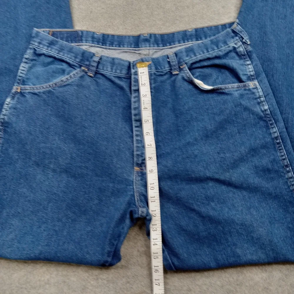 Wrangler Jeans Mens 38x32 Blue Regular Fit Denim 5 Pocket Straight Leg 85900DW‎